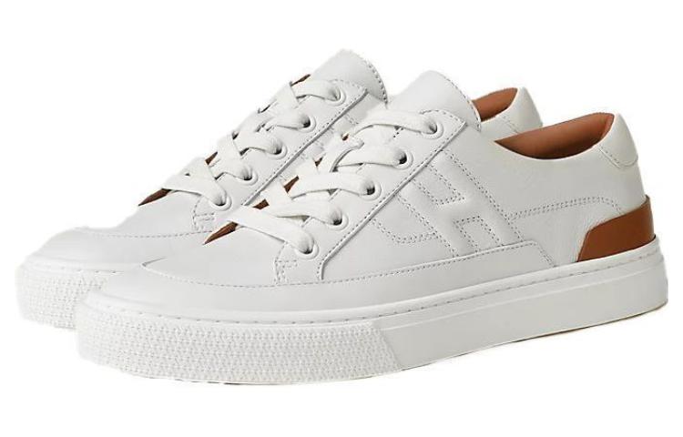 Lookbook (W) HERMES Sneaker Kulit 'Putih Coklat' H212266Z-NT