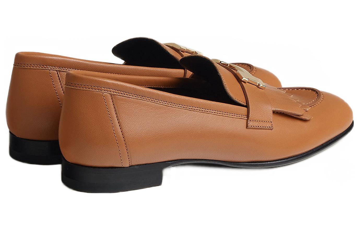 (W) HERMES Leather Tassel Round Toe 'Natural Color' 圖 4