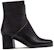 (W) HERMES But Zipper Bulat Kulit Tumit Ankle 'Hitam' H222027Z-02