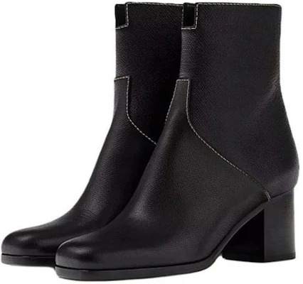 (Women) HERMES Leather Zip Round-Toe Ankle Boots 'Black' H222027Z-02 Lookbook (Women) HERMES Leather Zip Round-Toe Ankle Boots 'Black' H222027Z-02