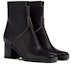 Shop (W) HERMES But Zipper Bulat Kulit Tumit Ankle 'Hitam' H222027Z-02