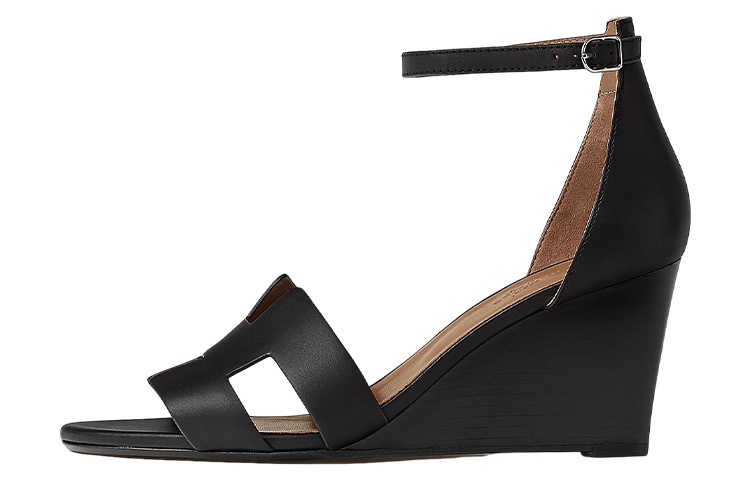 (W) HERMES Legend Sandal 'Black Calfskin'