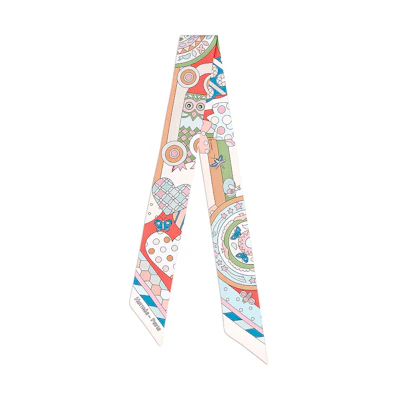 (Women) HERMES Les Murmures de la Foret Twilly Silk Scarf for Women. H063005S 02