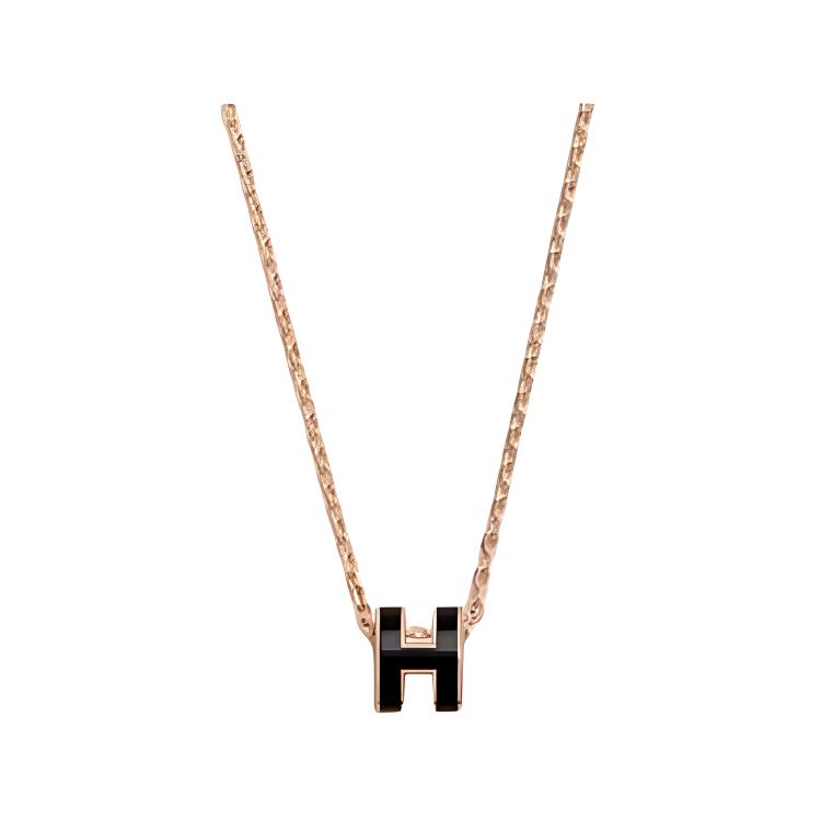 Order (W) Colgante HERMES Diseño Letra Oro Rosa para Mujer - Multicolor. 109004609