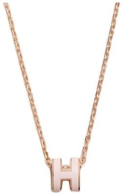 (W) Colgante HERMES Diseño Letra Oro Rosa para Mujer - Multicolor. 109004609 1