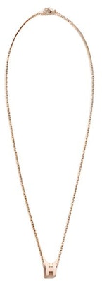 (W) Colgante HERMES Diseño Letra Oro Rosa para Mujer - Multicolor. 109004609 2