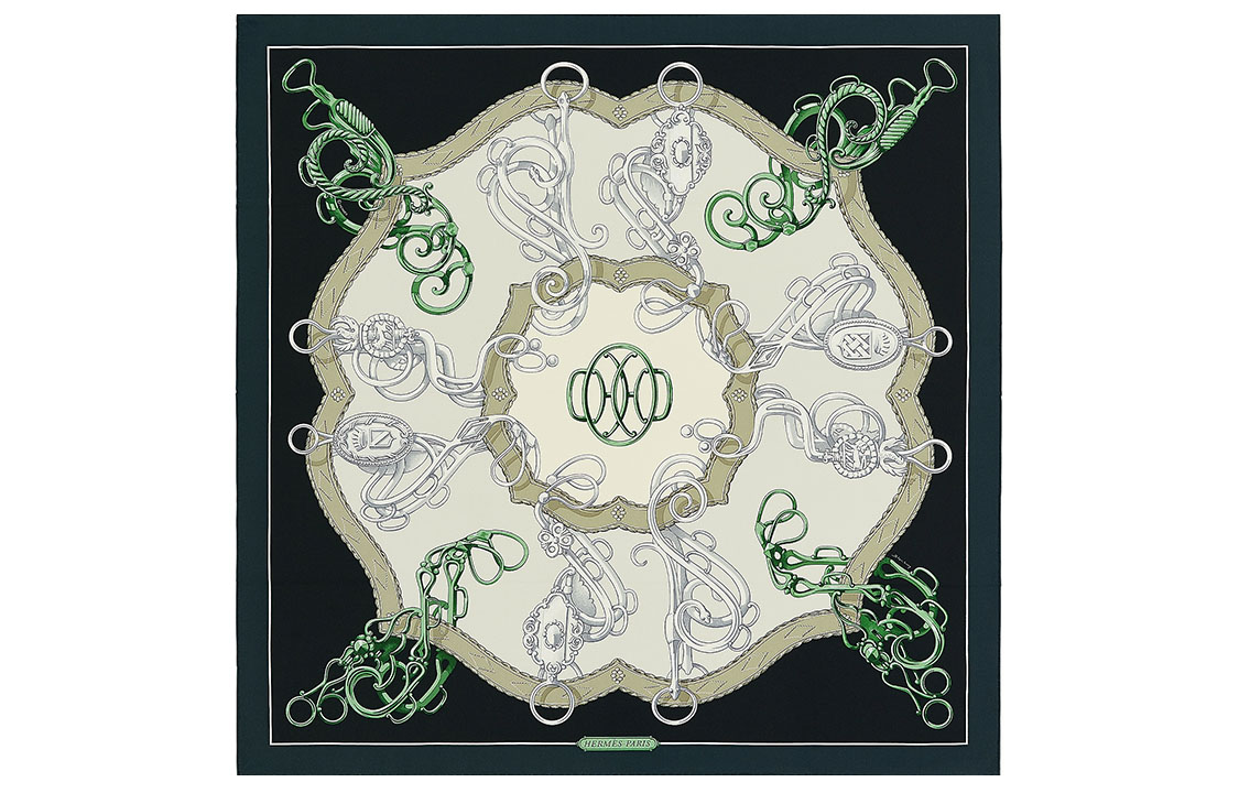 (Women) HERMES Lift Profil Scarf Women Green H003777S-48 圖 2