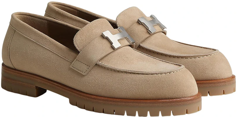 (W) HERMES Loafer 'Beige Suede' Kulit Lembut H222054Z-1J Lookbook (W) HERMES Loafer 'Beige Suede' Kulit Lembut H222054Z-1J