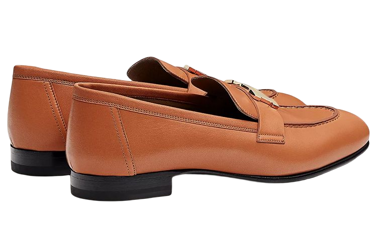 Shop (W) HERMES Loafer 'Kulit Anak Lembu Coklat' H182182Z-1V