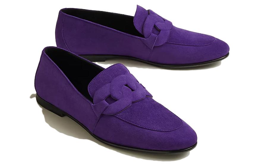 Shop (W) HERMES Loafer ''Ronde Neus Paars'' H232012Z-FG