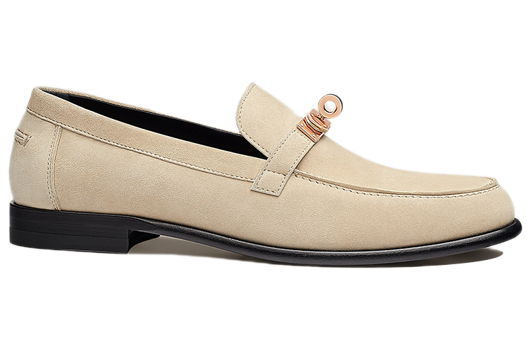 Order (W) HERMES Mocassino ''Pelle Scamosciata e Capra Gomma Bianca'' H212116Z-T8
