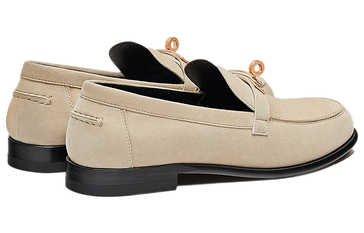 Shop (W) HERMES Mocassino ''Pelle Scamosciata e Capra Gomma Bianca'' H212116Z-T8