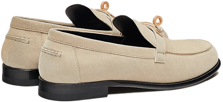 (W) HERMES Mocassino ''Pelle Scamosciata e Capra Gomma Bianca'' H212116Z-T8 Shop (W) HERMES Mocassino ''Pelle Scamosciata e Capra Gomma Bianca'' H212116Z-T8