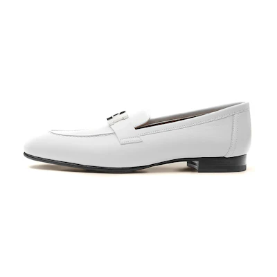 (W) HERMES Loafer 'White Calfskin'