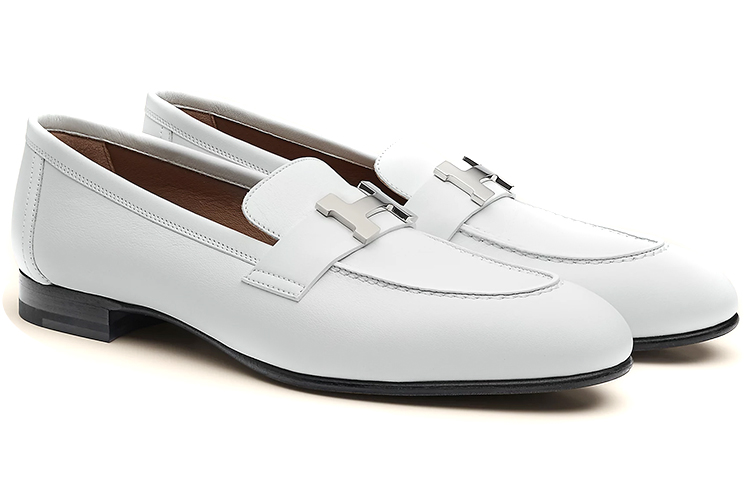 Shop (W) 에르메스 화이트 송아지 가죽 로퍼 H211288Z-92