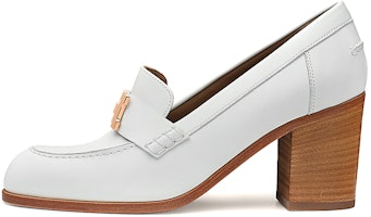 (Women) HERMES Loafer High Heel 'White Goat Leather' H212093Z-90YC (Women) HERMES Loafer High Heel 'White Goat Leather' H212093Z-90YC