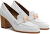 (W) HERMES Loafer Tumit Tinggi 'Kulit Kambing Putih' H212093Z-90YC