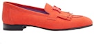 Order (W) HERMES Kasut Loafer dengan Rincian Rumbai 'Merah' H221071Z-3L