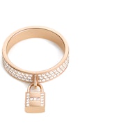 (Women) HERMES Lock Motif Diamond 18K Rose Gold Ring for Women - Rose Gold Color. H220657B-00053 (Women) HERMES Lock Motif Diamond 18K Rose Gold Ring for Women - Rose Gold Color. H220657B-00053