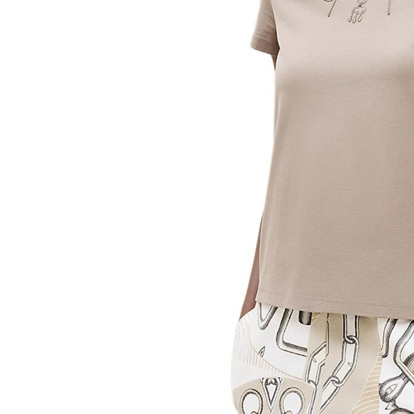 Details for (Women) HERMES Logo Crew Neck Short Sleeve T-Shirt Women’s Grey H4H4643DADK