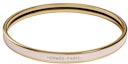 Order (Women) HERMES Logo Embellished Enamel Bracelet Gold for Women. H240001F 1Z62