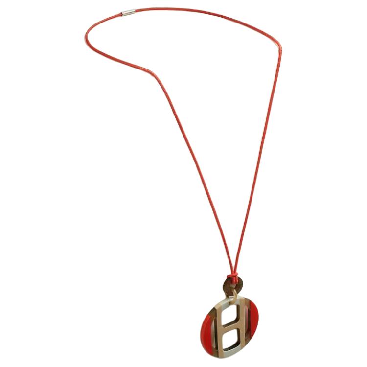 (Women) HERMES Logo Necklace Red - H057087FL23 圖 2