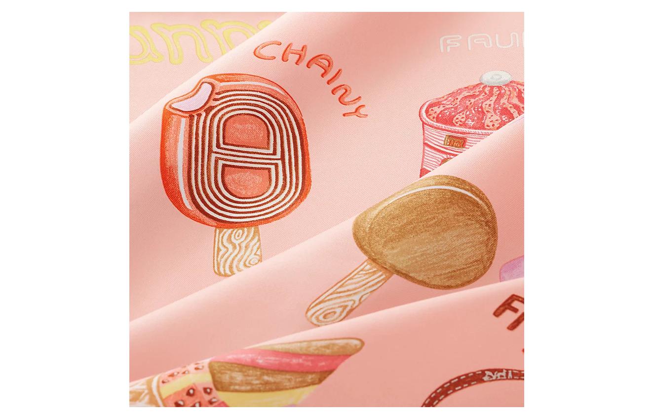 (Women) HERMES Logo Printed Pink Silk Scarf for Women. H984109S 01 圖 3