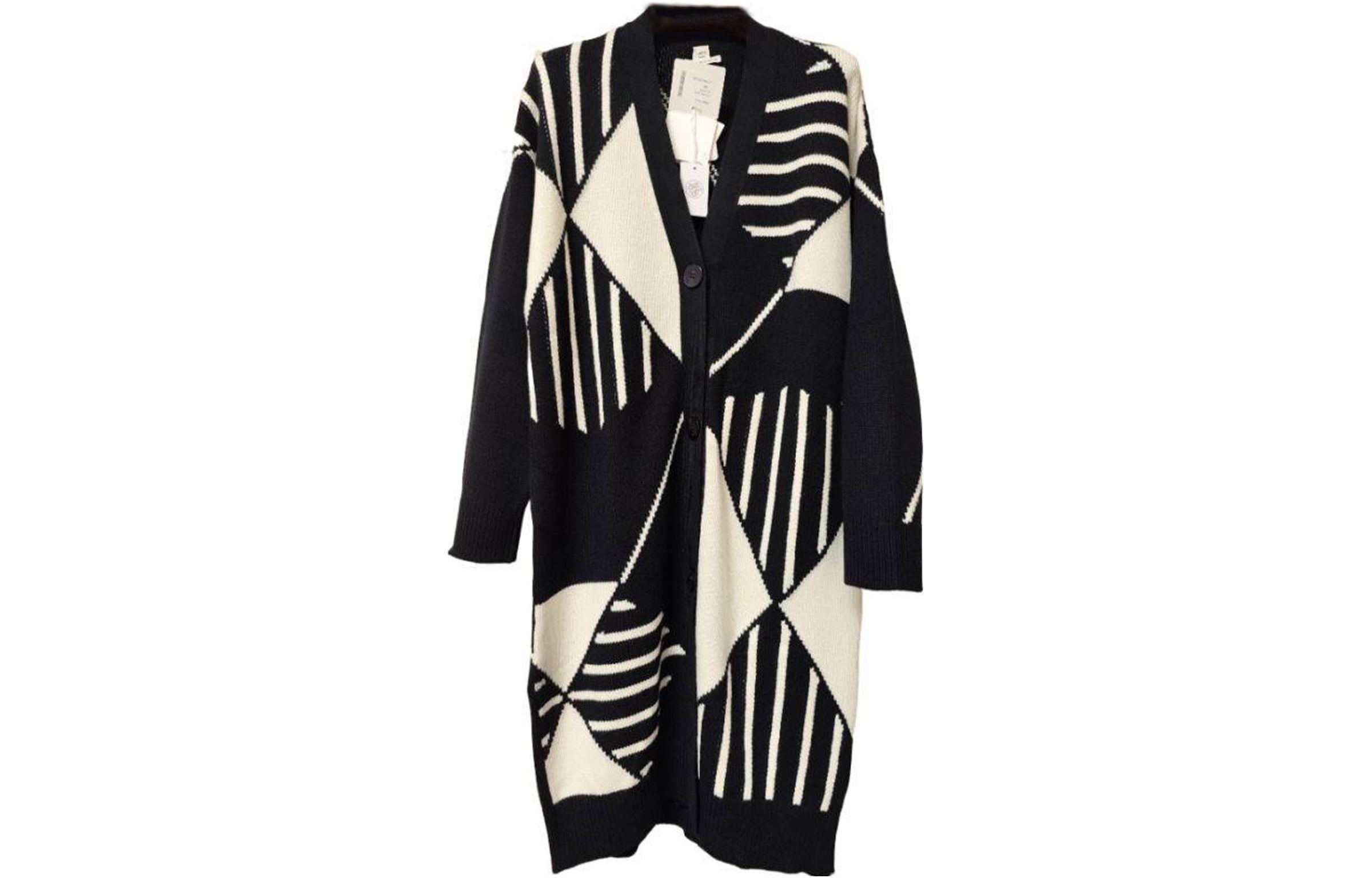 Purchase (W) 爱马仕多色钻石图案羊绒长款开衫 H0H2100D32C