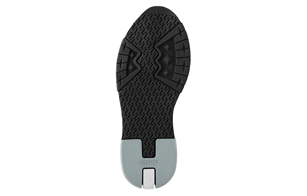 Purchase (W) Baskets basses HERMES ''Cuir noir et daim'' H202228Z-52