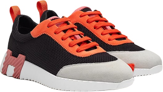 HERMES 愛馬仕 羔羊绒皮運動鞋 女款 黑橙 Lookbook HERMES 愛馬仕 羔羊绒皮運動鞋 女款 黑橙