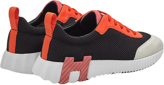 HERMES 愛馬仕 羔羊绒皮運動鞋 女款 黑橙 Shop HERMES 愛馬仕 羔羊绒皮運動鞋 女款 黑橙