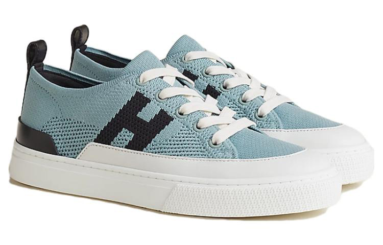 Lookbook (W) 爱马仕深蓝色帆布皮革低帮运动鞋 H231020Z-6A