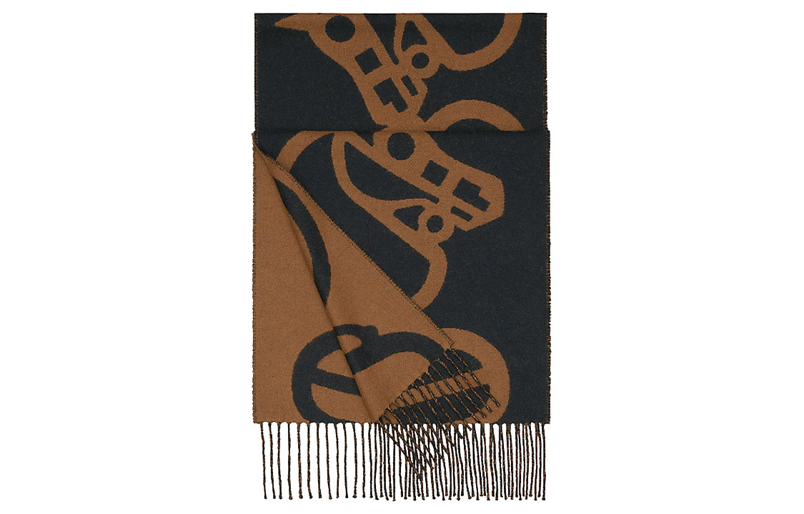 (Women) HERMES Luxury Cashmere Knit Scarf H259078S-01