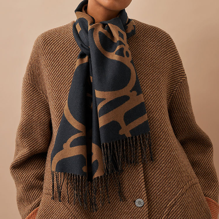 (Women) HERMES Luxury Cashmere Knit Scarf H259078S-01 圖 5
