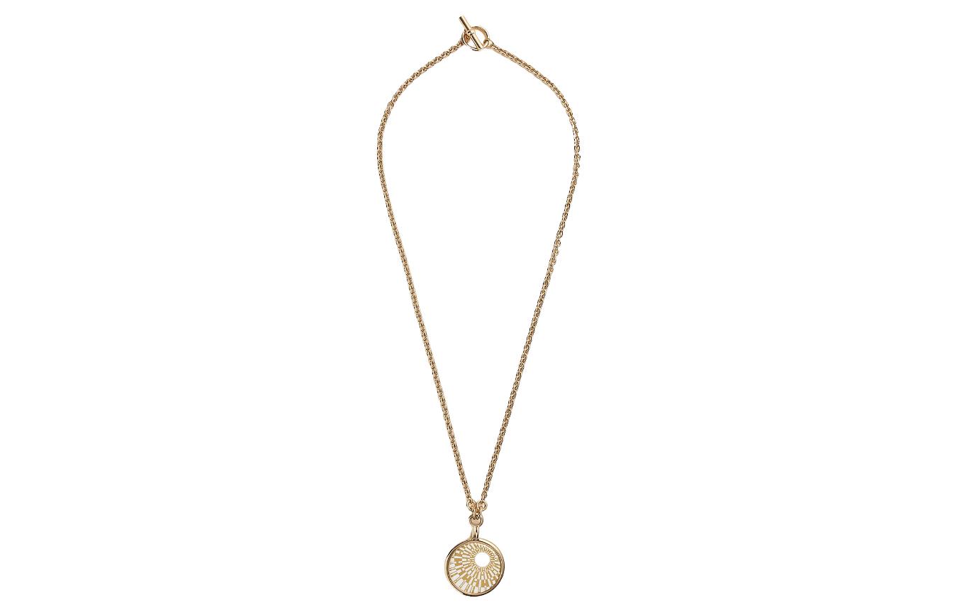 (Women) HERMES Medaille OP'H Enamel Pendant Necklace Gold for Women. H982313FEC6 圖 3