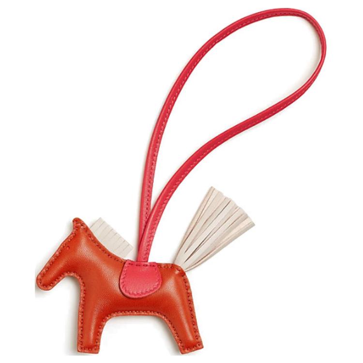 (Women) HERMES Milo Horse Lambskin Charm Red for Women. H064929CADK