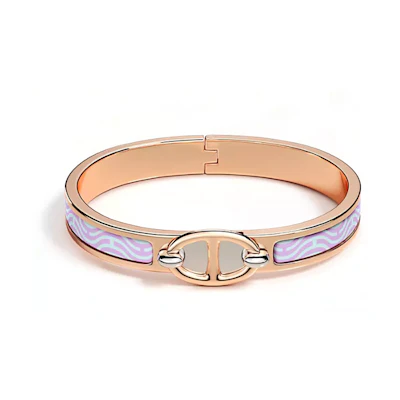 (Women) HERMES Mini Clic Chaine d'Ancre Bracelet Women Rose Gold Printed Pattern. H200003FOF4PM