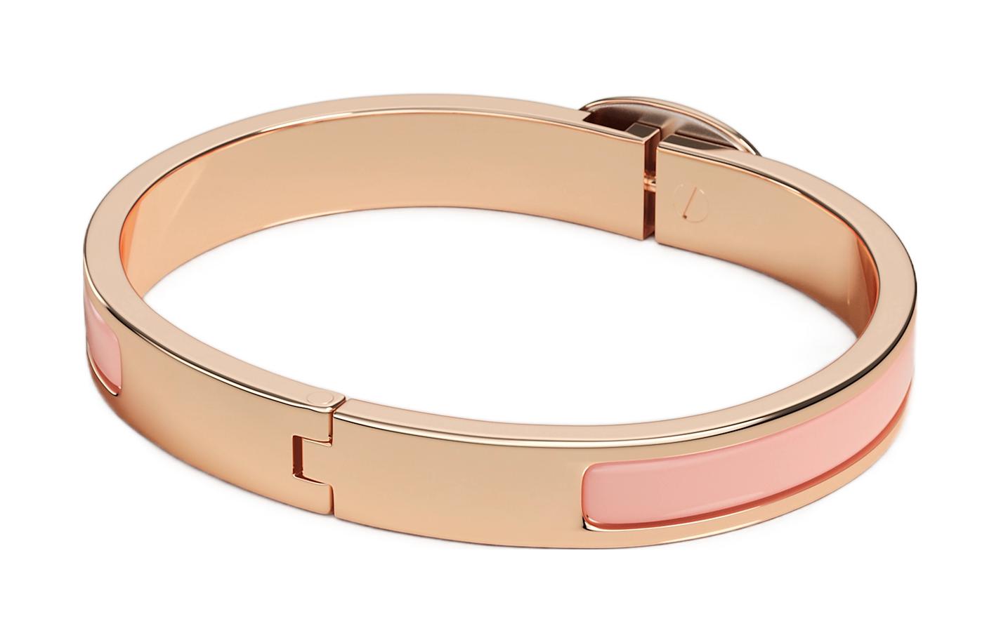 (Women) HERMES Mini Clic Chaine d’Ancre Rose Gold Bracelet -  Rose Pink. H209000FO1ZGM 圖 3