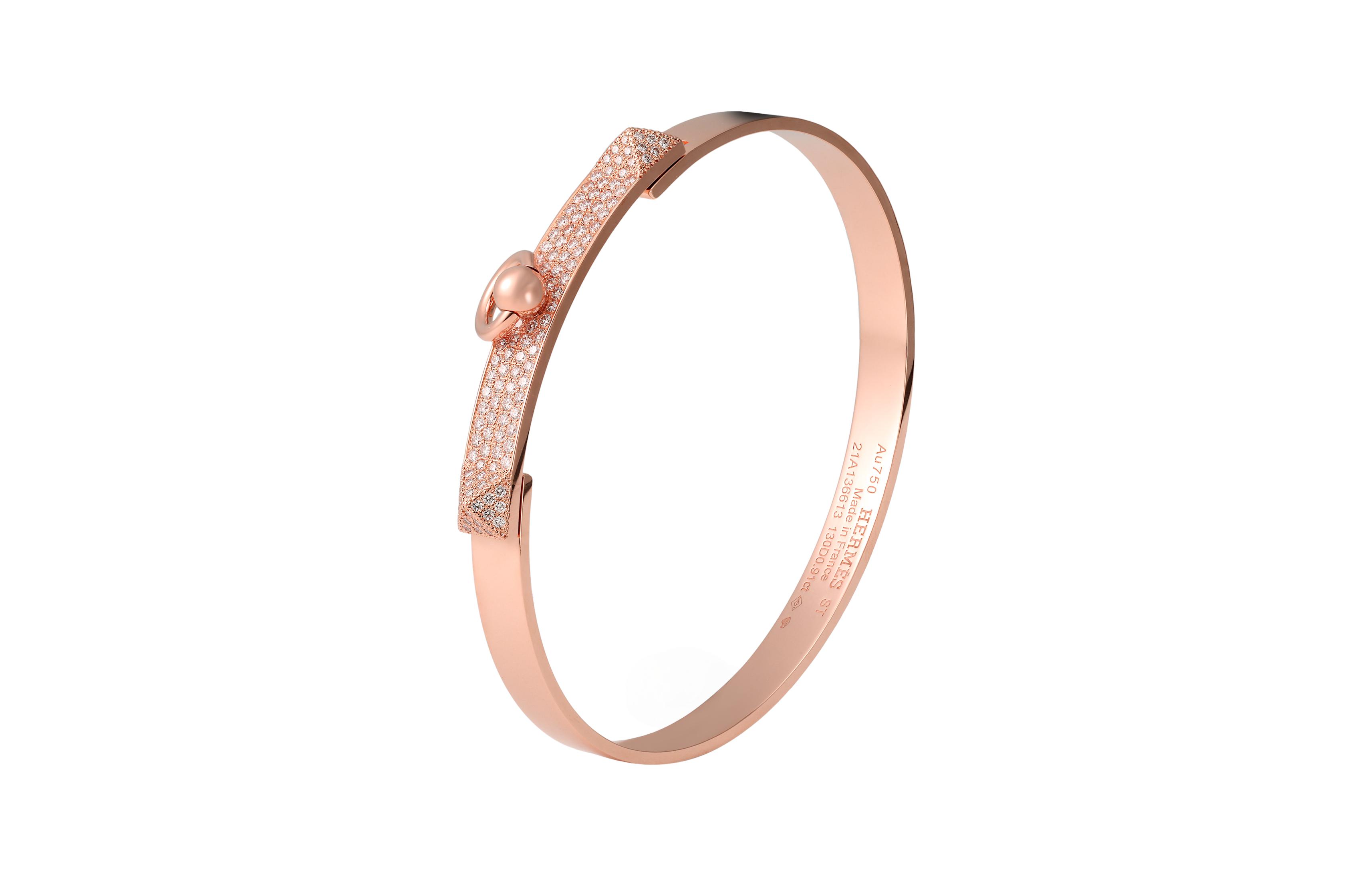 (Women) HERMES Mini Clic Chained Ancre Farandole Rose Gold Diamond Bracelet for Women H214444B-00ST 圖 2
