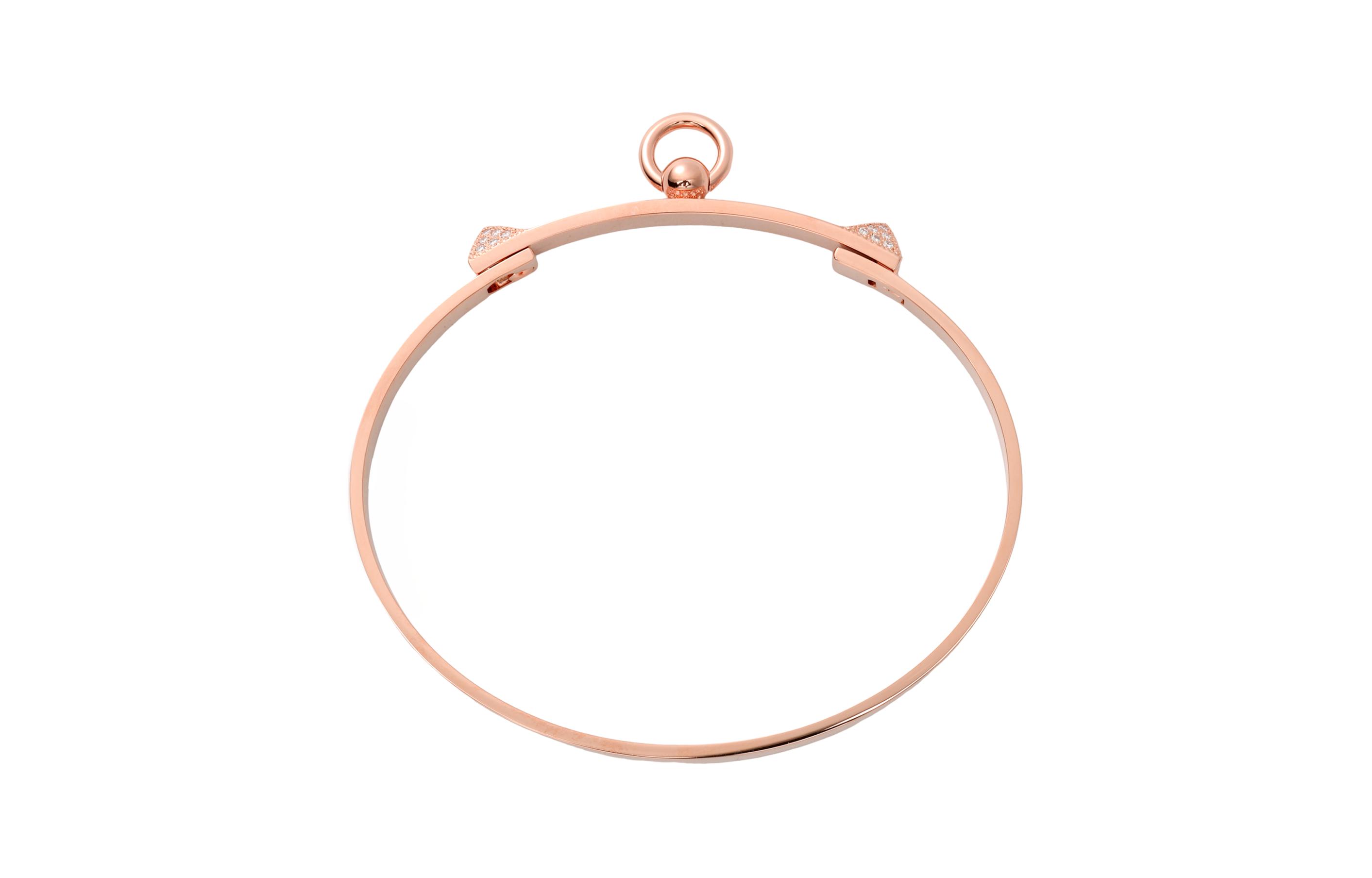 (Women) HERMES Mini Clic Chained Ancre Farandole Rose Gold Diamond Bracelet for Women H214444B-00ST 圖 4
