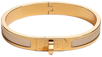 (Women) HERMES Mini Clic Kelly Narrow Enamel Bracelet Gold H200004F 19PM (Women) HERMES Mini Clic Kelly Narrow Enamel Bracelet Gold H200004F 19PM