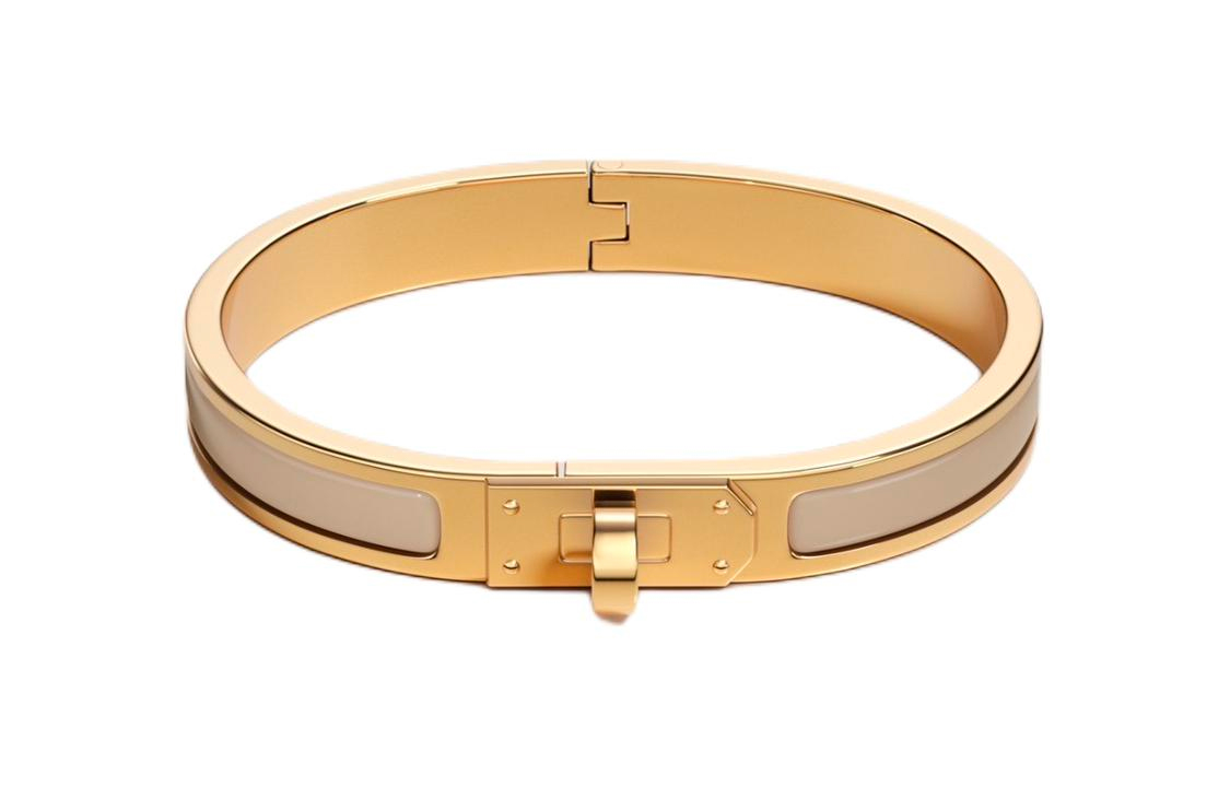 (Women) HERMES Mini Clic Kelly Narrow Enamel Bracelet Gold H200004F 19PM 圖 2