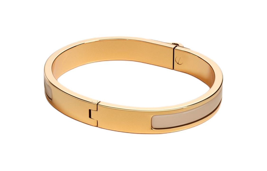 (Women) HERMES Mini Clic Kelly Narrow Enamel Bracelet Gold H200004F 19PM 圖 3