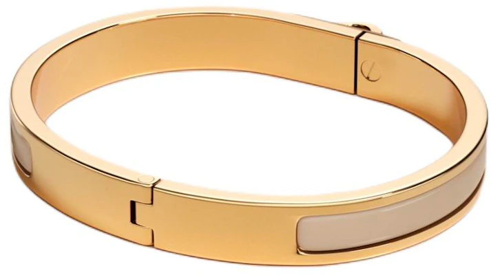 (W) HERMES Mini Clic Kelly Pulsera de Esmalte Dorada H200004F 19PM Lookbook (W) HERMES Mini Clic Kelly Pulsera de Esmalte Dorada H200004F 19PM