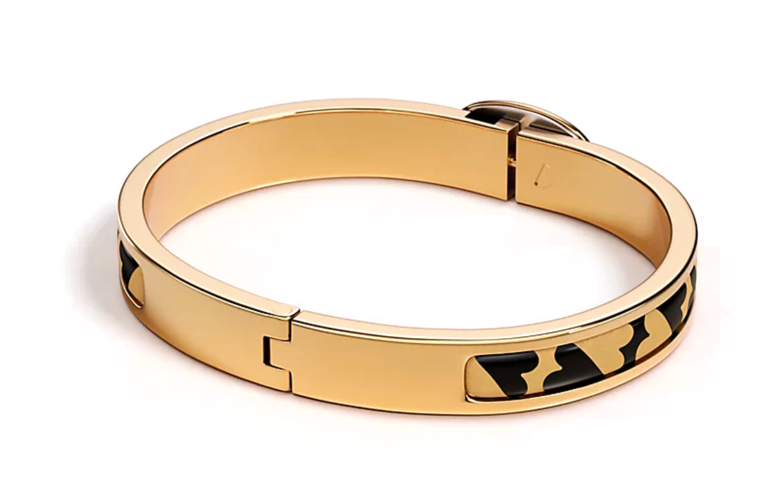 (Women) HERMES Mini Clic Printed Bracelet Women - Gold/Black. H203312F-C7PM 圖 3