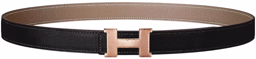 (Women) HERMES Mini Constance Black Leather Reversible Belt 2.4cm Adjustable H075395CDZ2-H052150CABU075 (Women) HERMES Mini Constance Black Leather Reversible Belt 2.4cm Adjustable H075395CDZ2-H052150CABU075
