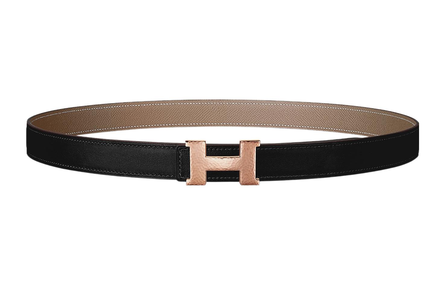 (Women) HERMES Mini Constance Black Leather Reversible Belt  2.4cm Adjustable H075395CDZ2-H052150CABU075 圖 2