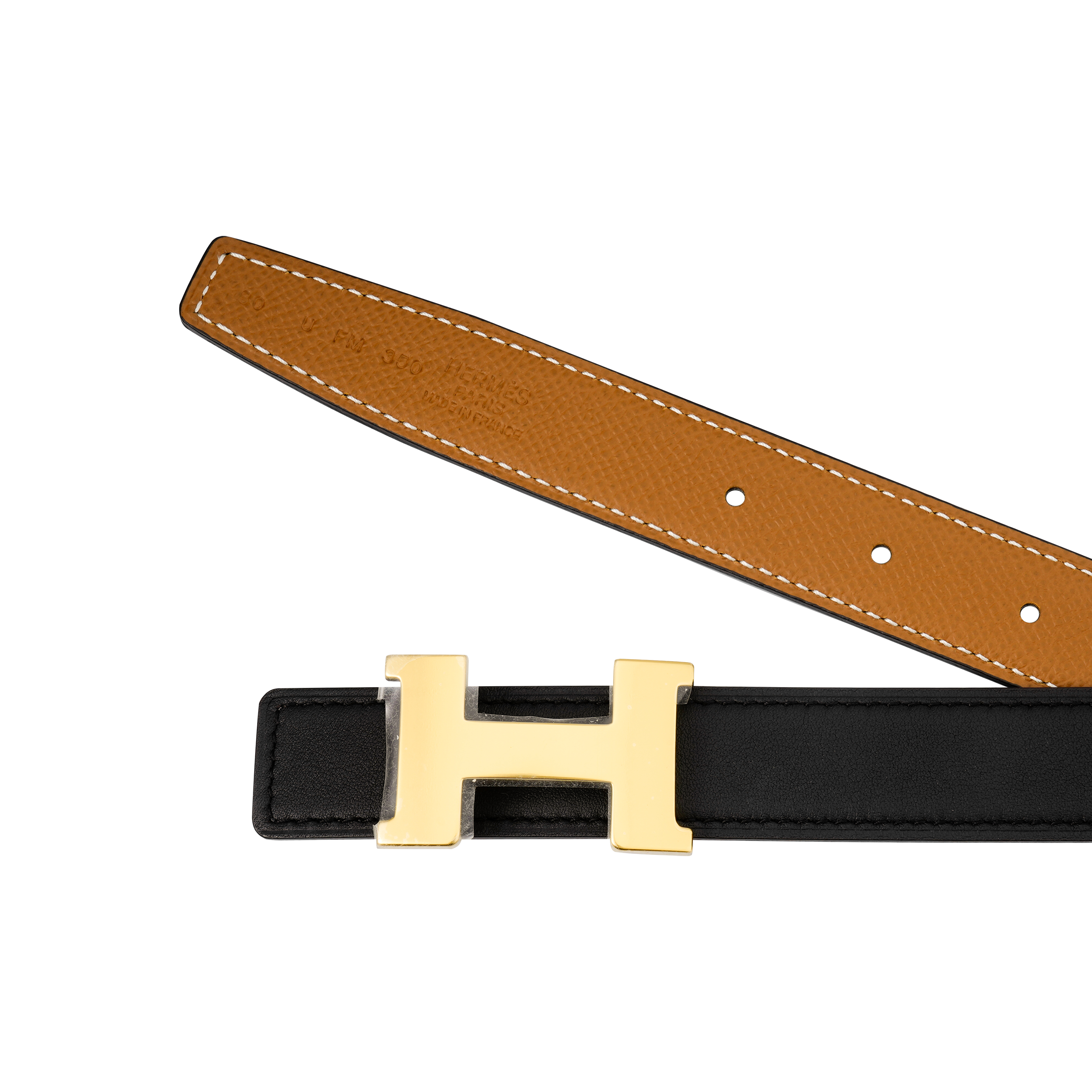(Women) HERMES Mini Constance Swift & Epsom Leather Reversible Belt Black/Gold 2.4cm H064545CC06-H052150CABV080 圖 4