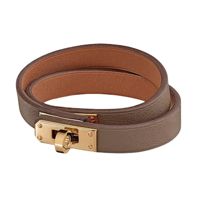 (Women) HERMES Mini Kelly Bracelet Brown H081182CC18