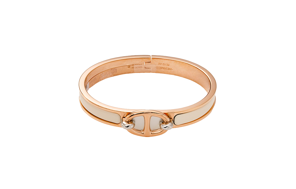 (Women) HERMES Mini Pig Nose Adjustable Rose Gold Bracelet Women Beige. H209000FO85 圖 2